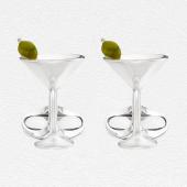The Connaught Martini Glass Cufflinks