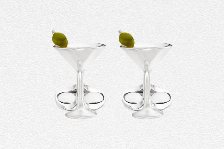 The Connaught Martini-Glas-Manschettenknöpfe