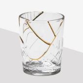 Seletti Kintsugi Glass and Gold Tumbler