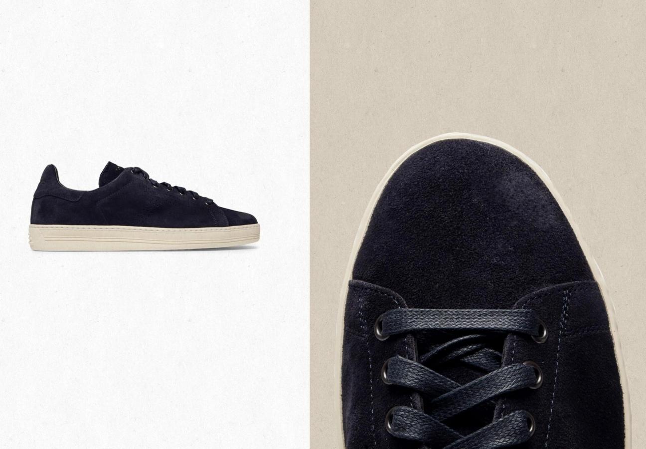 Warwick Perforated Suede Sneakers by Tom Ford
