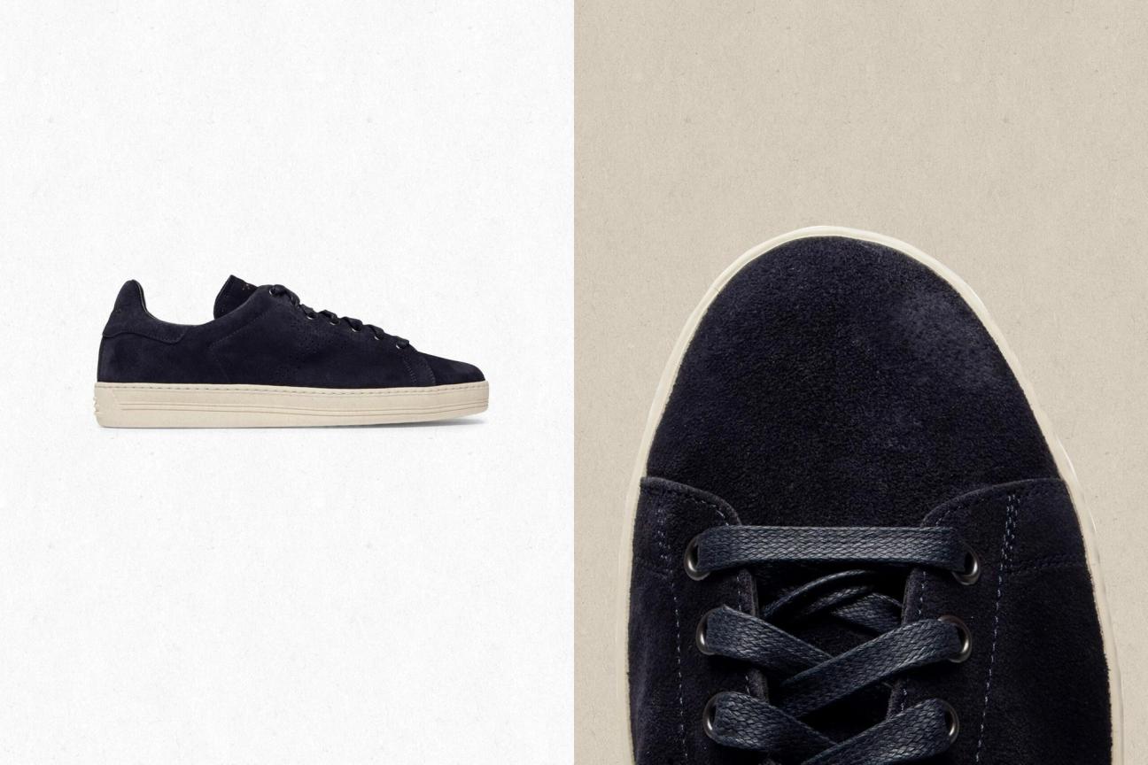 Warwick Perforated Suede Sneakers by Tom Ford