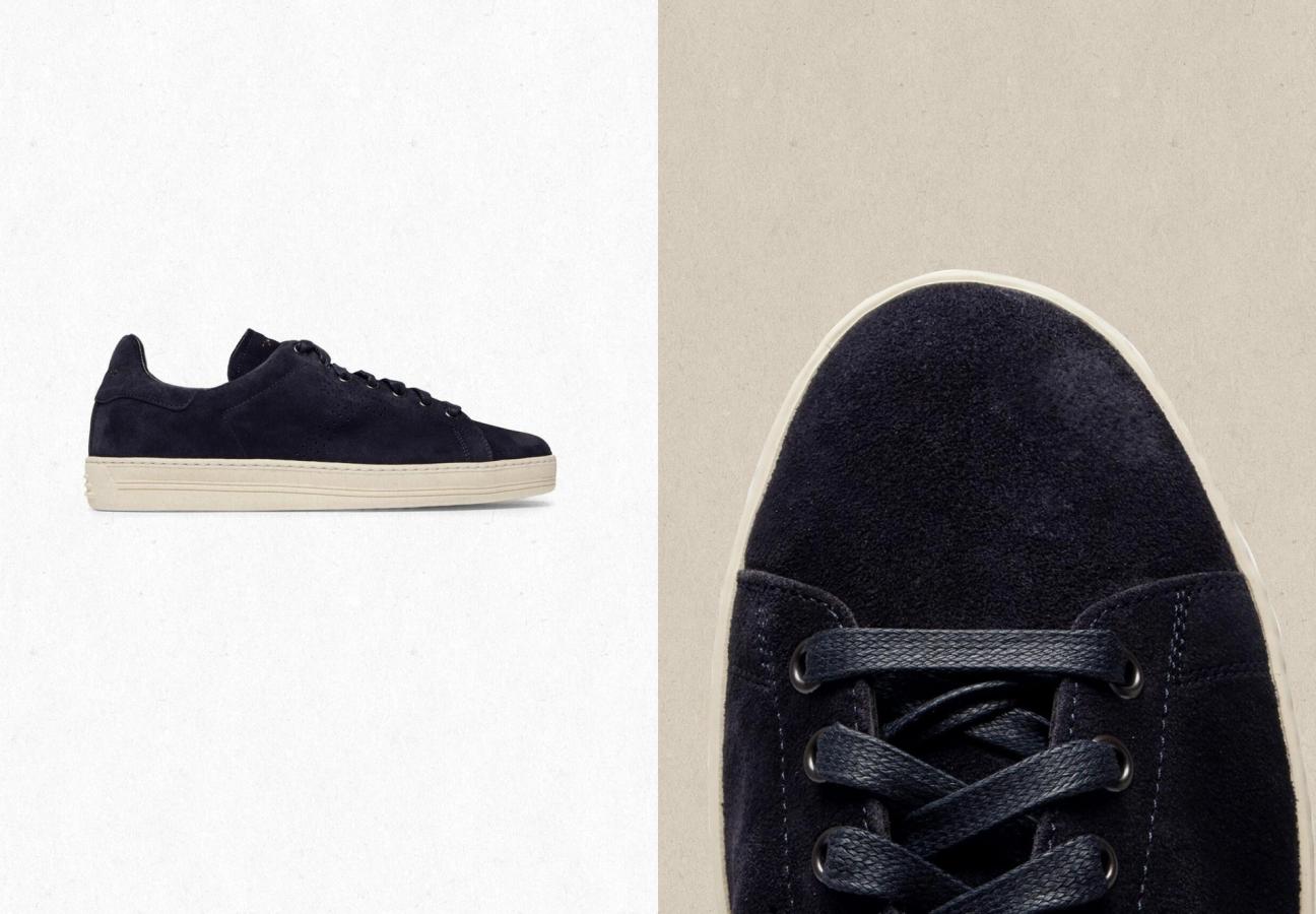 Warwick Perforated Suede Sneakers by Tom Ford