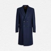 Tod’s Blue Double-Breasted Overcoat