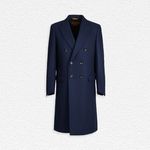 Tod’s Blue Double-Breasted Overcoat