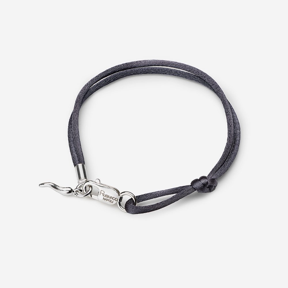 Rubinacci Gray Silk Bracelet