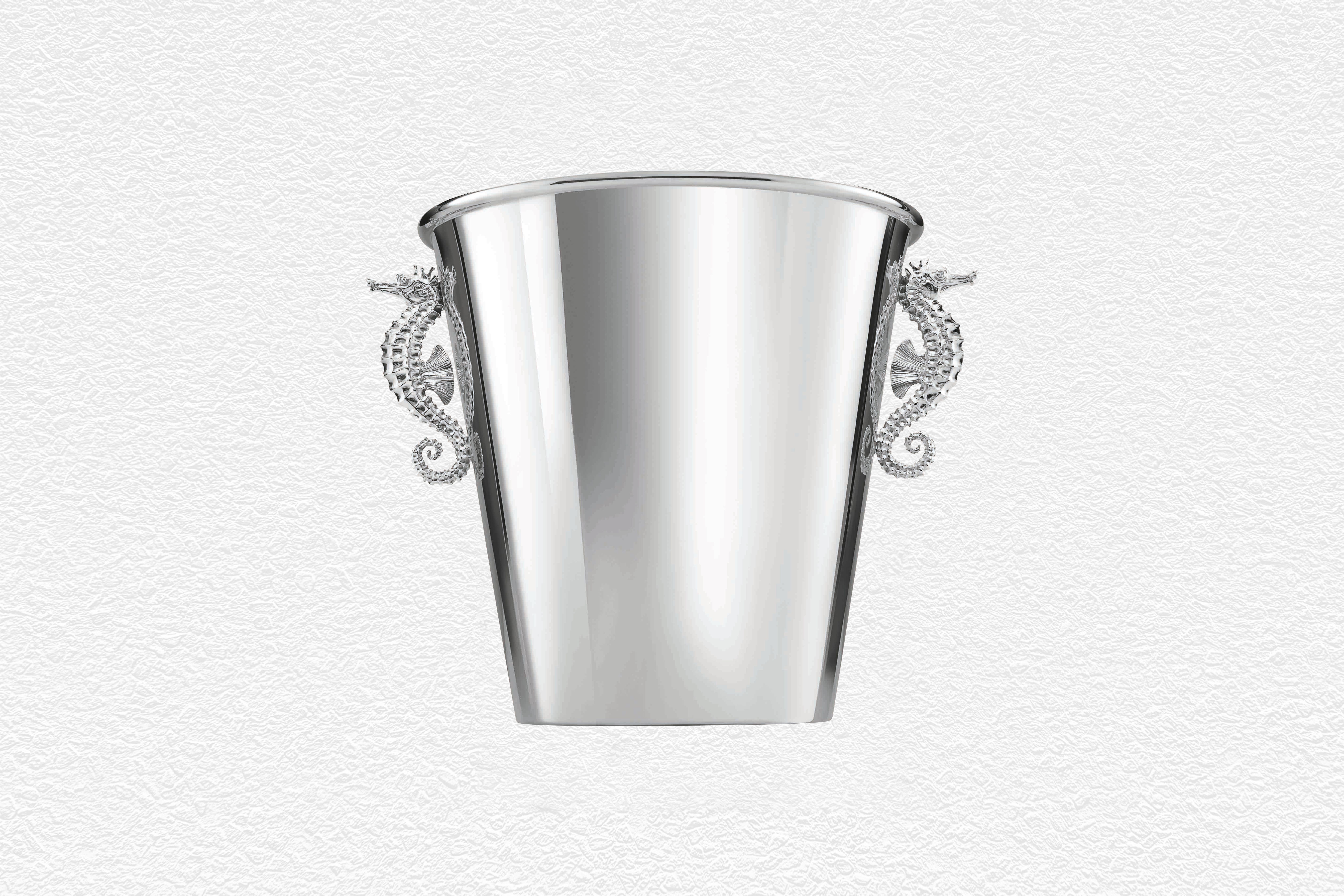 Seahorse Wine Cooler in Sterling Silver