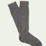 Brunello Cucinelli Ribbed Mélange Virgin Wool-Blend Socks 