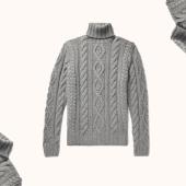 Ralph Lauren Cable-Knit Cashmere Rollneck