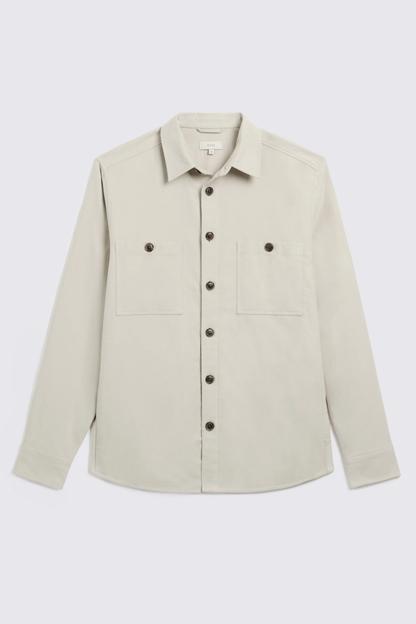 Sobrecamisa de molesquín en blanco roto