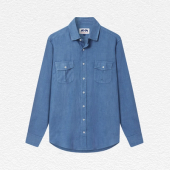 LOVEBRAND & CO Deep Blue Andros Linen Shirt