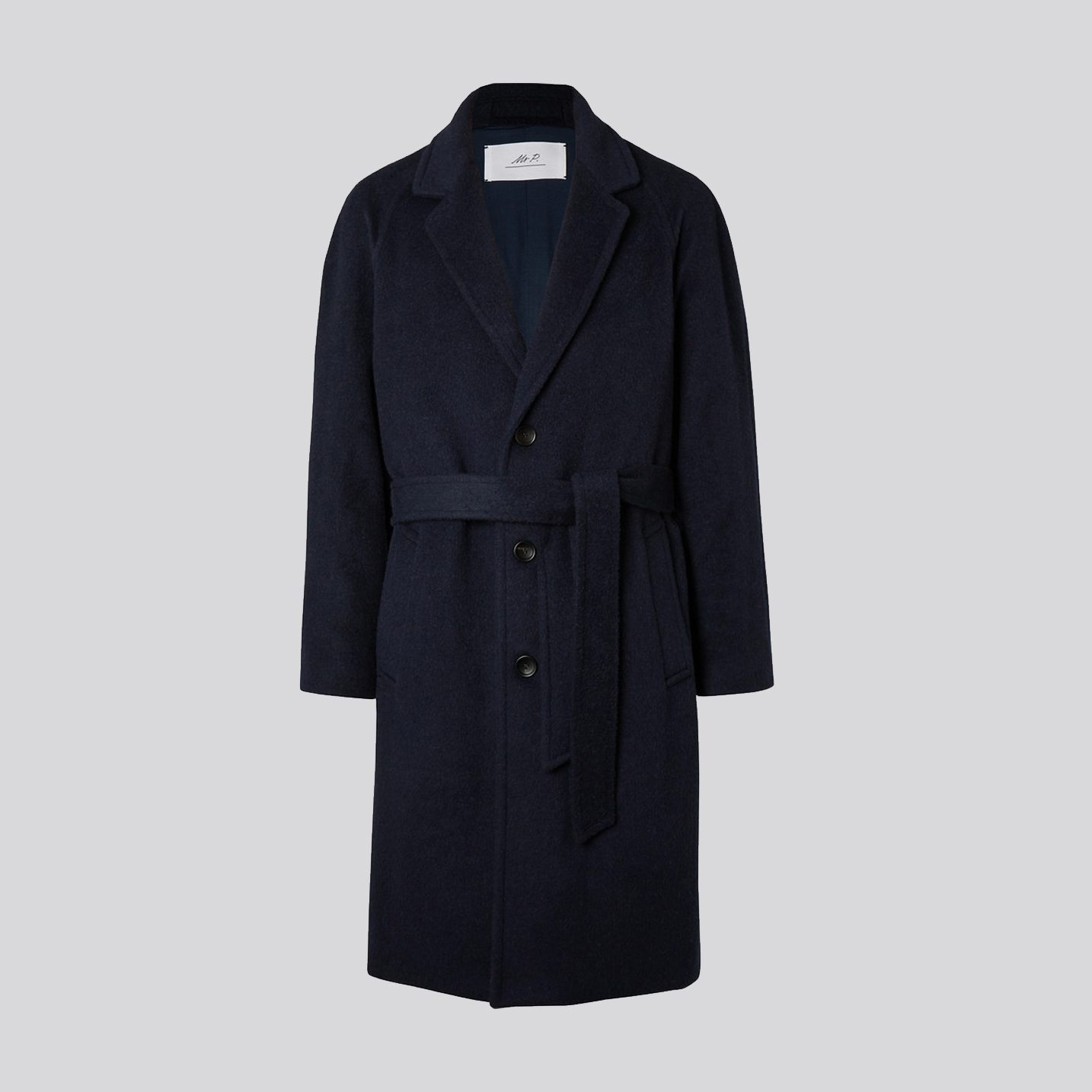 Mr P. Belted Alpaca Overcoat