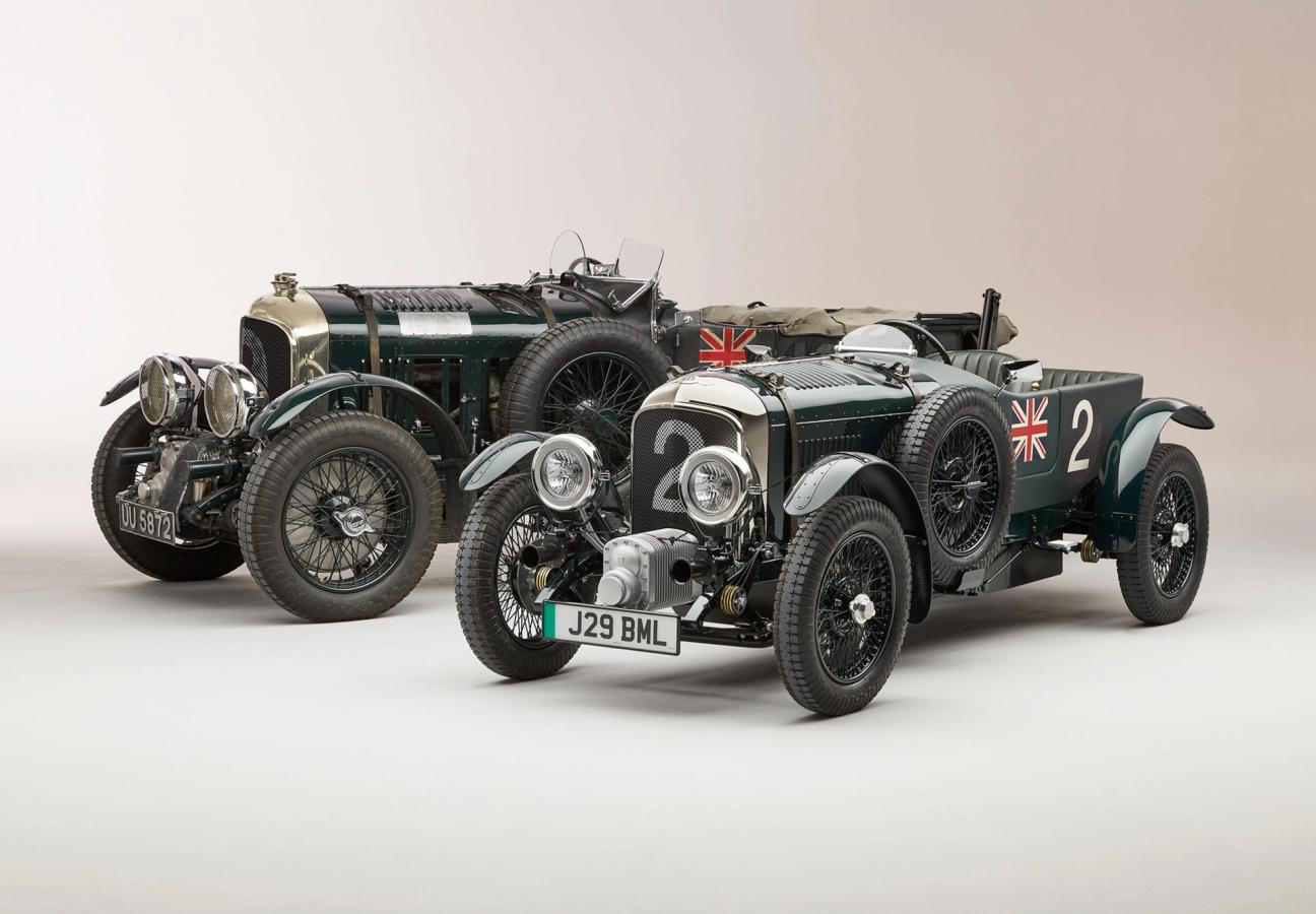 The Bentley Blower Jnr side by side with a Bentley Blower