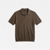 Linen Cotton Short Sleeve Skipper Polo Shirt