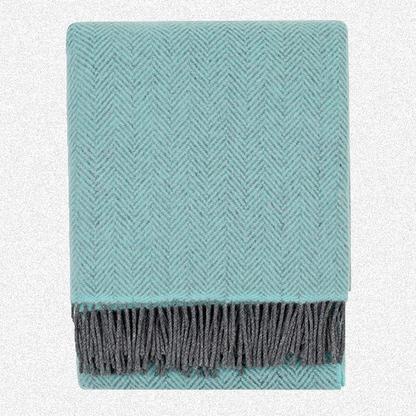 Heal’s merino and cashmere herringbone throw