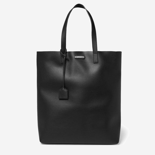 Full-grain leather tote by Saint Laurent