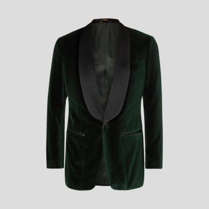Thom Sweeney Dark-Green Velvet Tuxedo