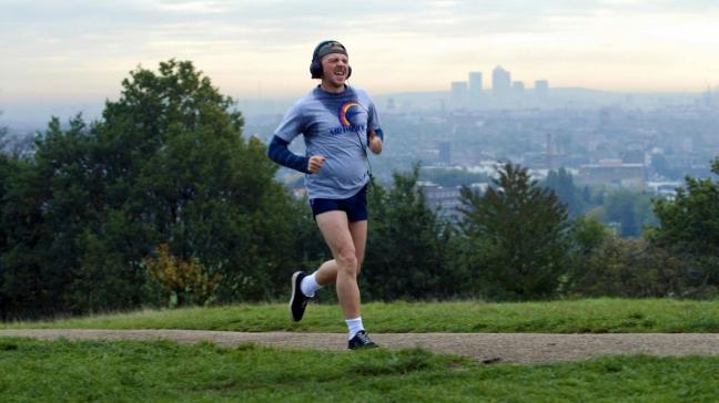 Simon Pegg in the film Run Fatboy Run