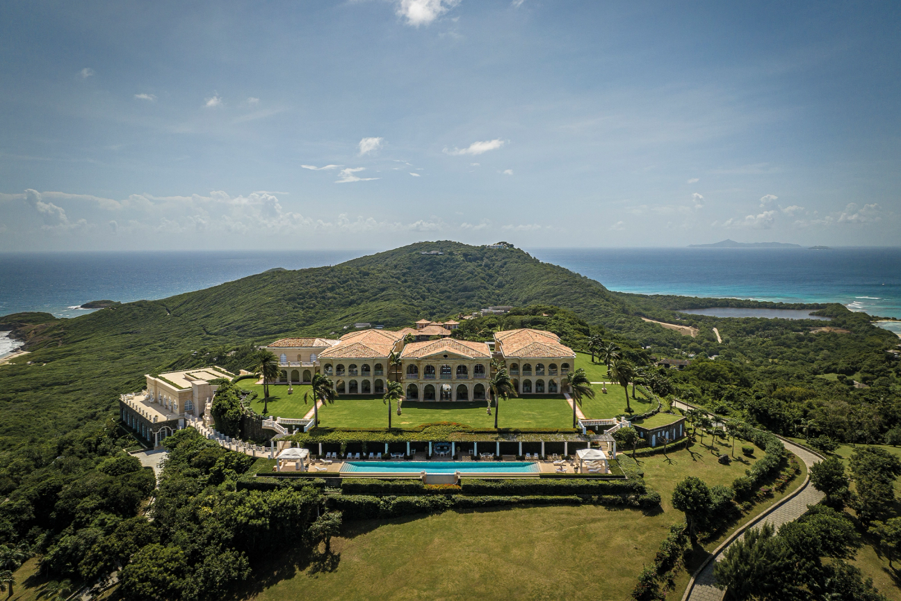 Villa located on the hilltop in Mustique