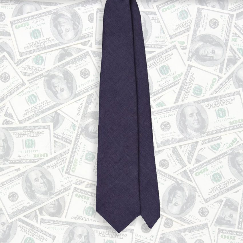 Drake’s Navy Linen Tie