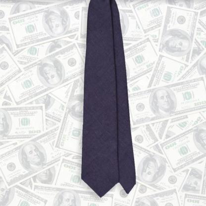 Drake’s Navy Linen Tie