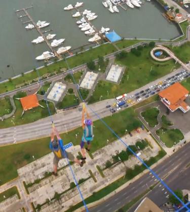 World’s longest urban zip-line looks unbelievable
