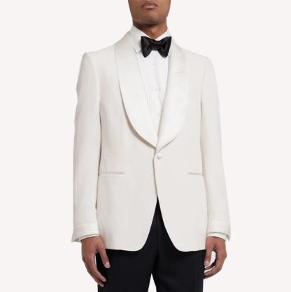 Tom Ford Cream Satin-Trimmed Tuxedo
