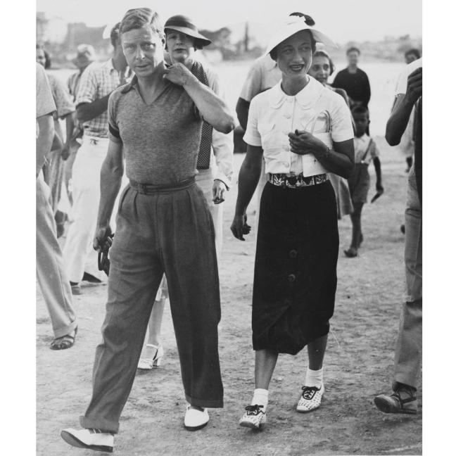 Duke of Windsor 1936 with Wallis Simpson, wearing a polo shirt