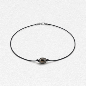 Tahitian Baroque Pearl Leather Necklace
