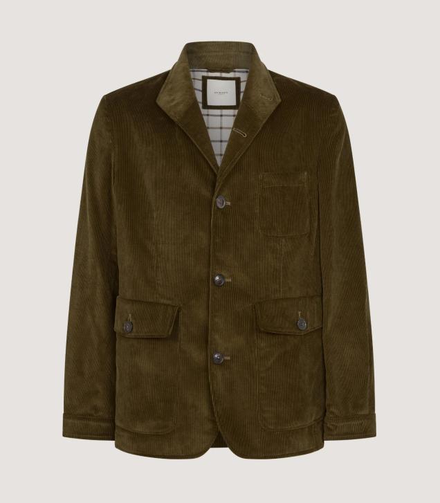 Men’s Petersham Corduroy Jacket in Olive