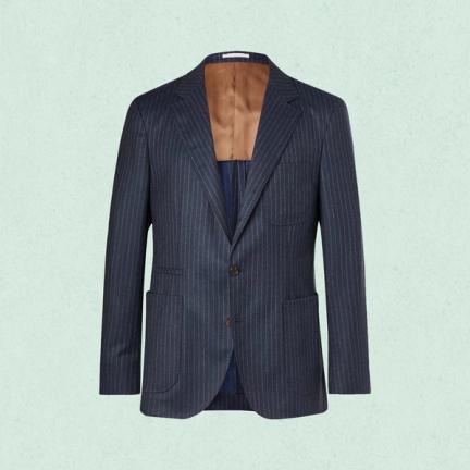 Brunello Cucinelli Navy Slim Fit Jacket