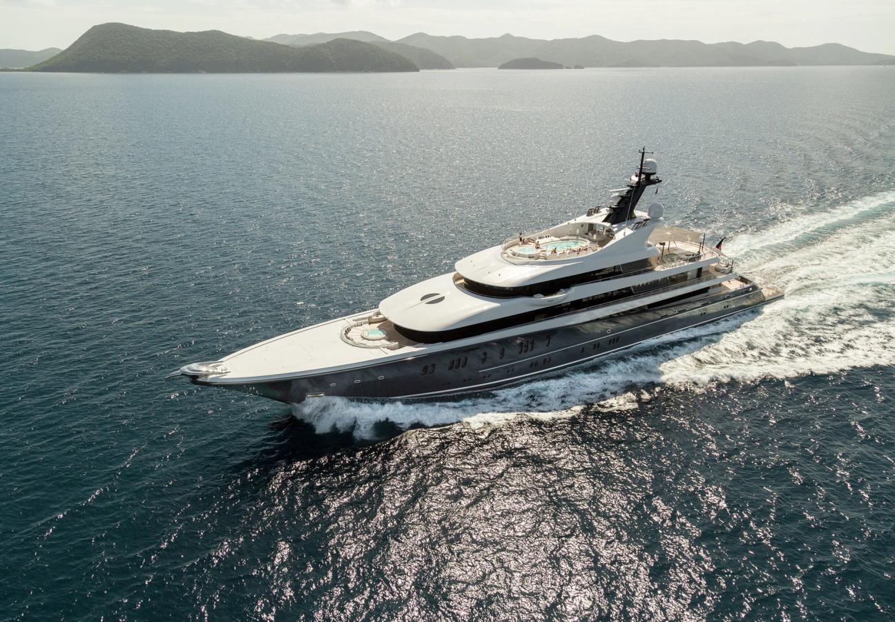 Ariel shot of Pheonix 2 out on the water