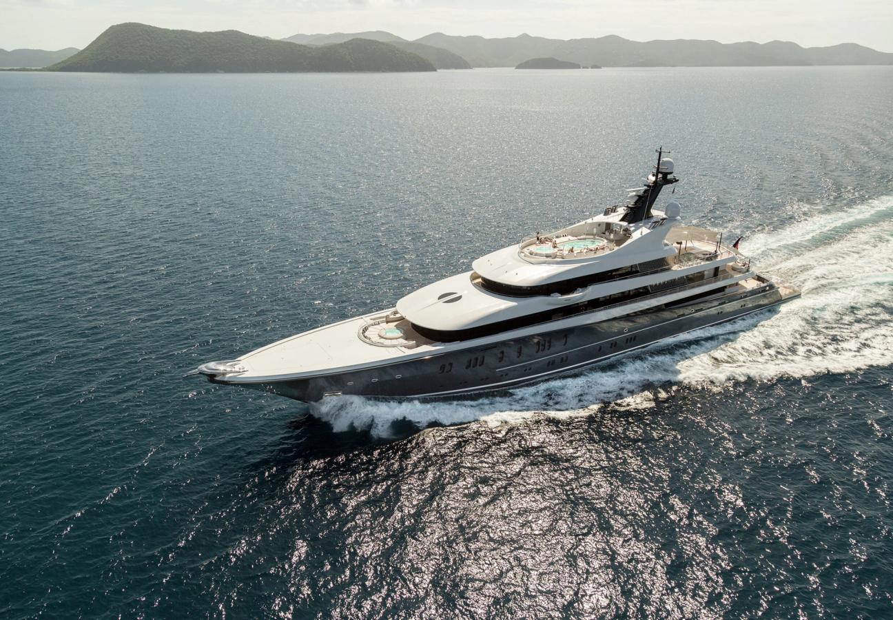 Ariel shot of Pheonix 2 out on the water