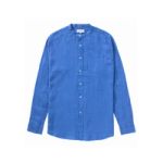 Fitz & Fro Linen Collarless Shirt, ‘The Miles’
