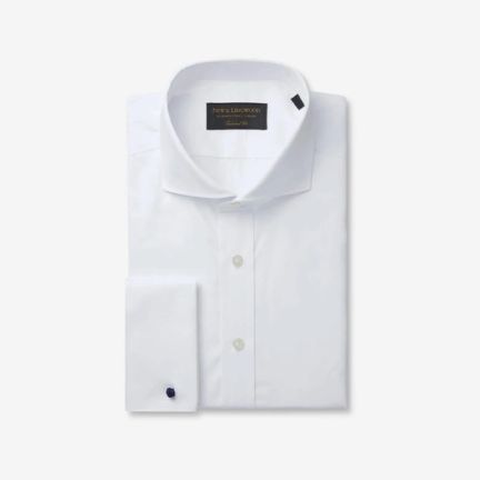 New & Lingwood White Poplin Shirt
