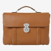 Aerodrome Briefcase in Smooth Tan