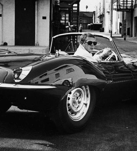 steve mcqueen driving car
