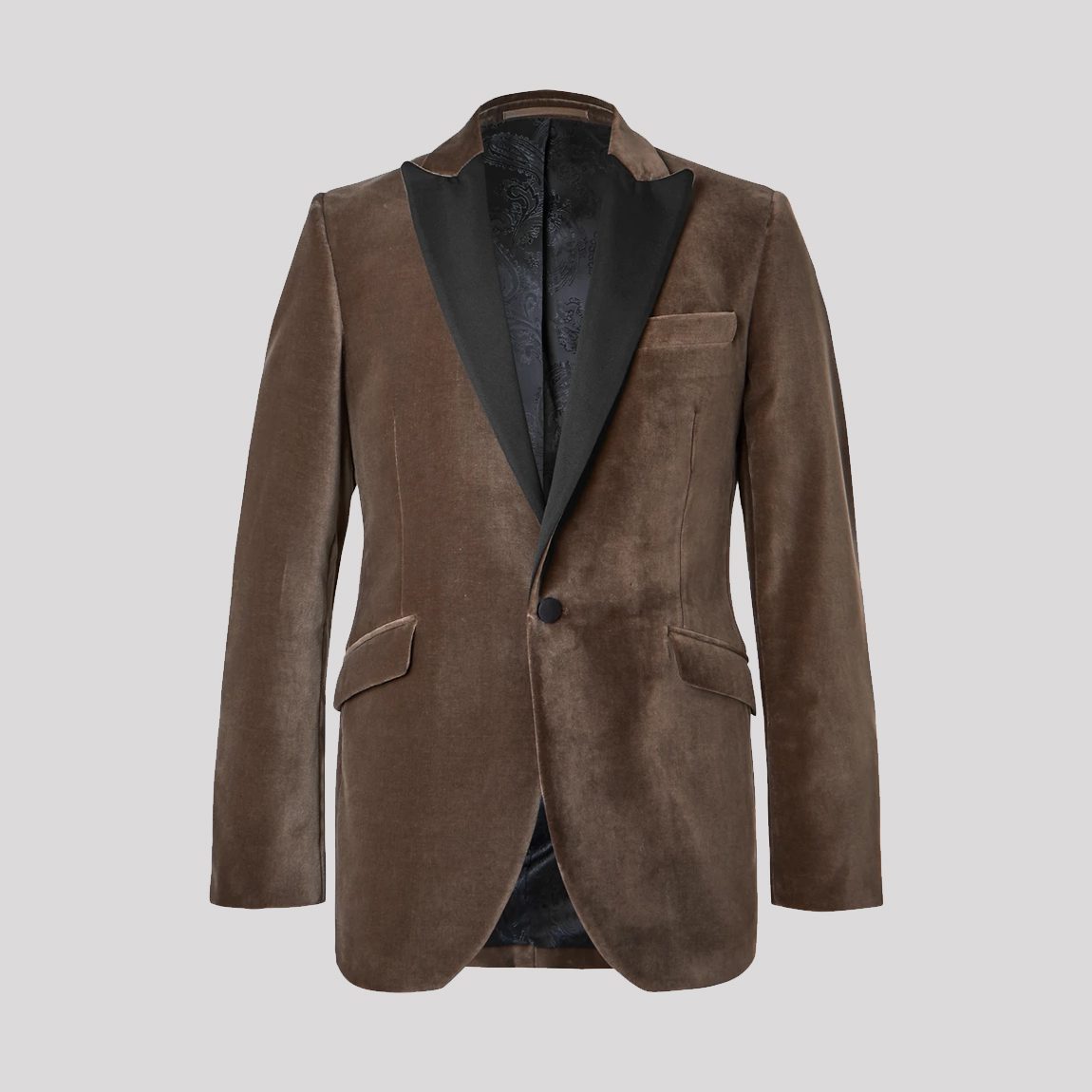 Favourbrook Beige Cotton-Velvet Tuxedo