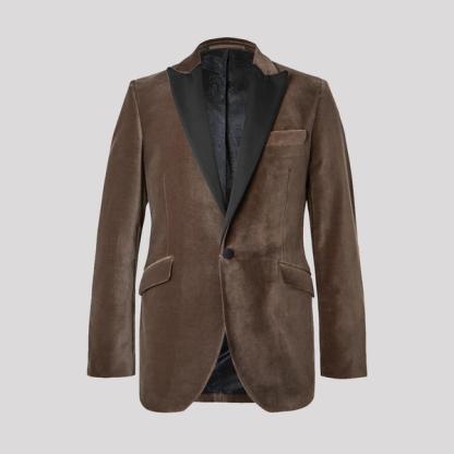 Favourbrook Beige Cotton-Velvet Tuxedo