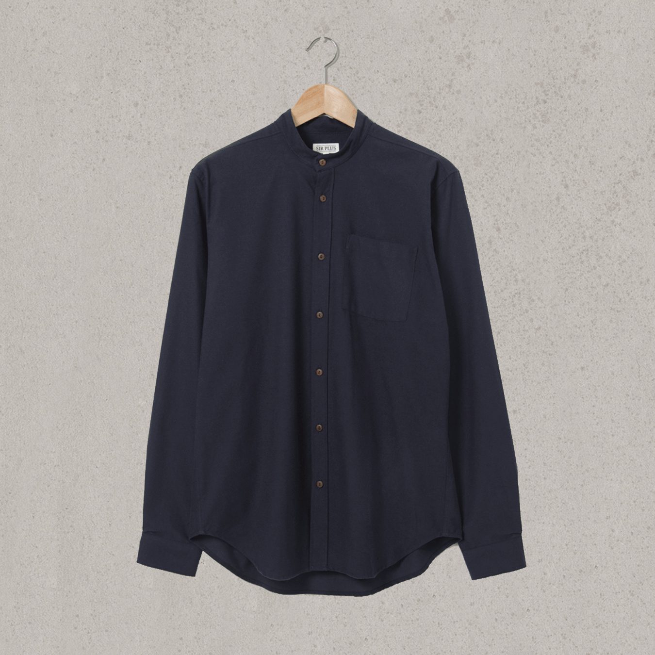 Sir Plus Navy Grandad Shirt