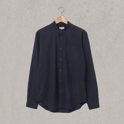 Sir Plus Navy Grandad Shirt