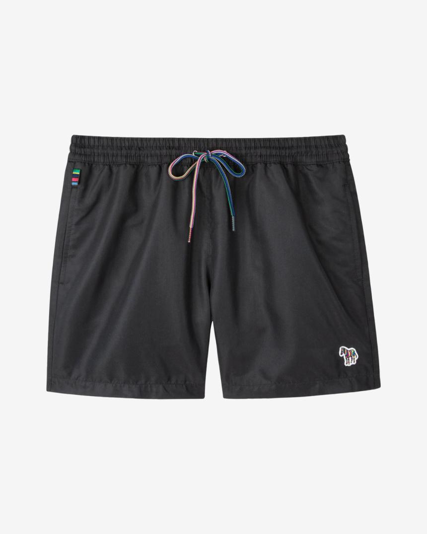 Black Zebra Logo Swim Shorts