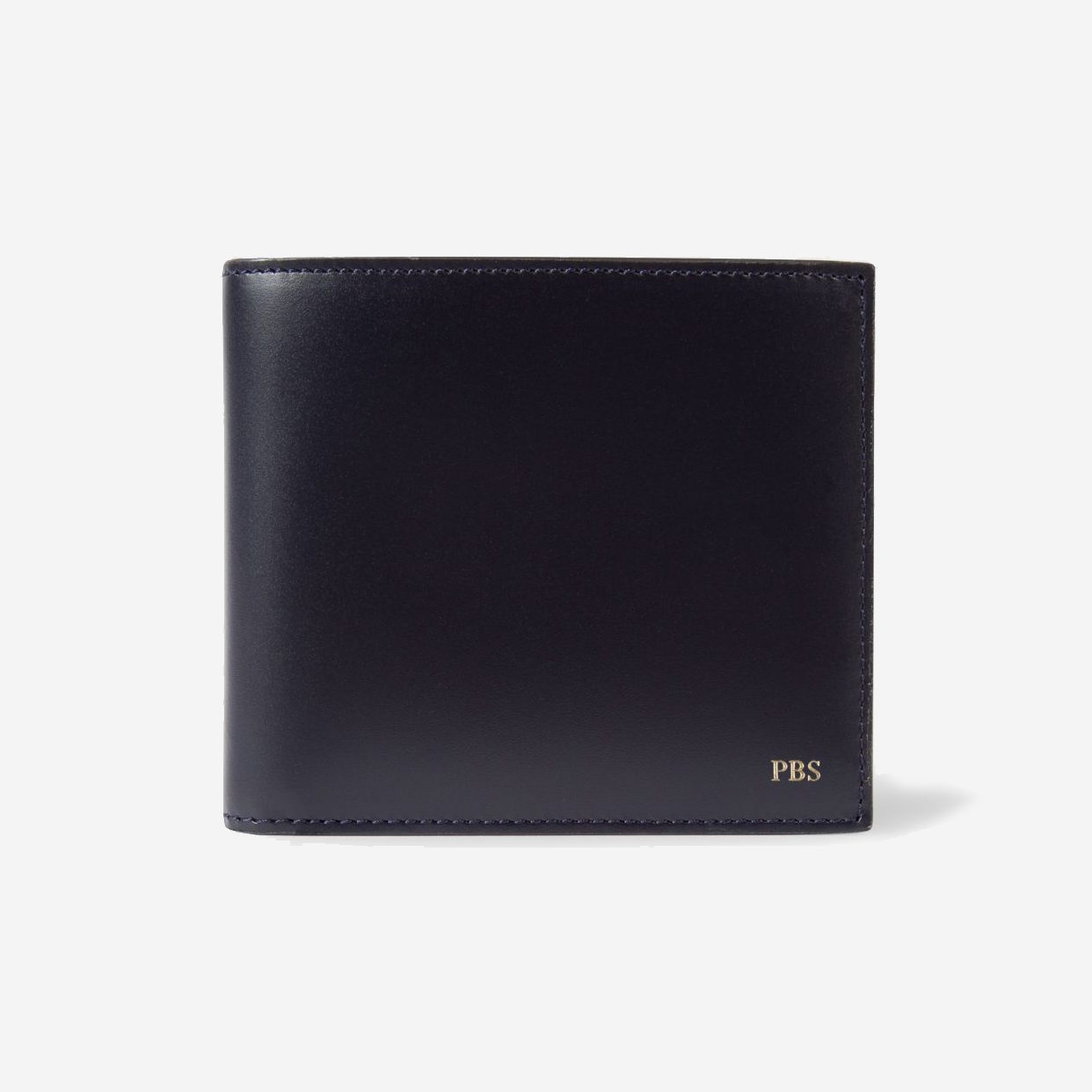 Paul Smith Men's Navy Leather Monogrammed Billfold Wallet