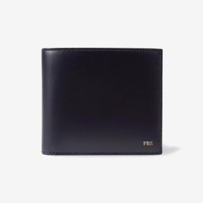 Paul Smith Men's Navy Leather Monogrammed Billfold Wallet
