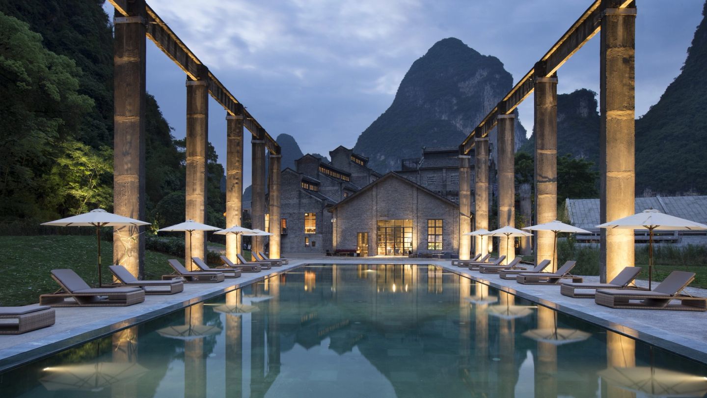 This reclaimed Chinese sugar mill is the height of rustic relaxation