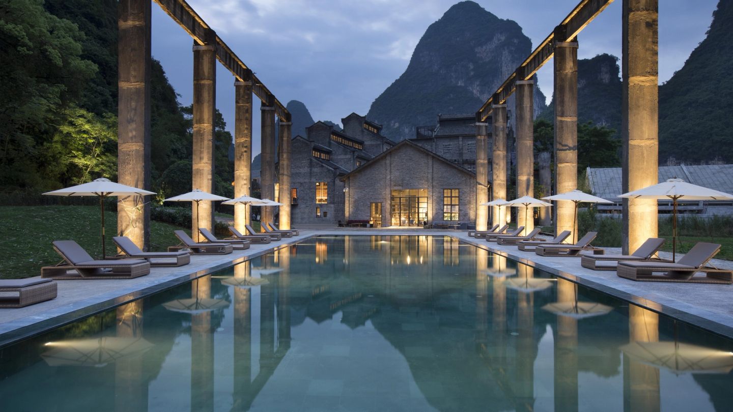 This reclaimed Chinese sugar mill is the height of rustic relaxation