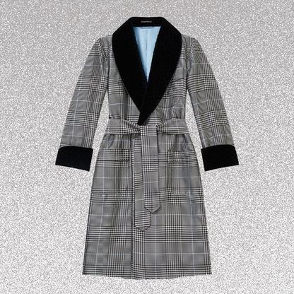 New & Lingwood Prince of Wales check dressing gown