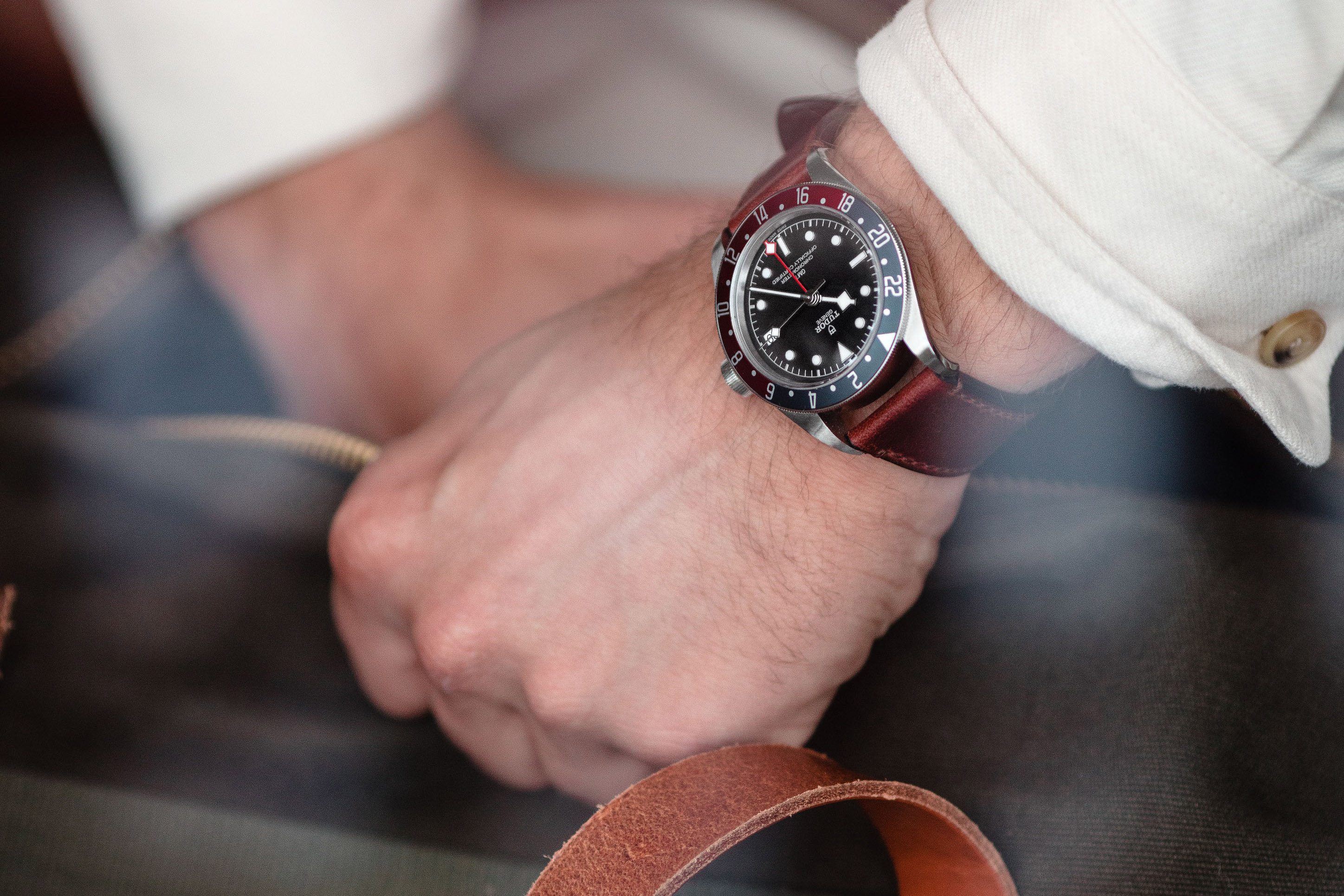 Tudor black bay on sale gmt wrist shot