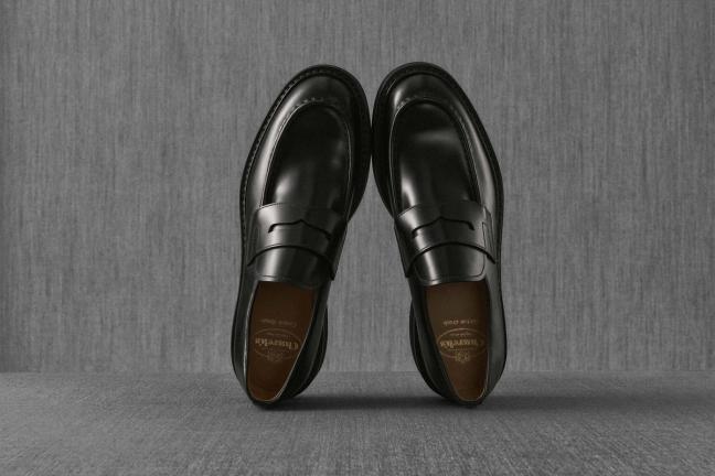 Church's Parham L shoes on a grey woven background