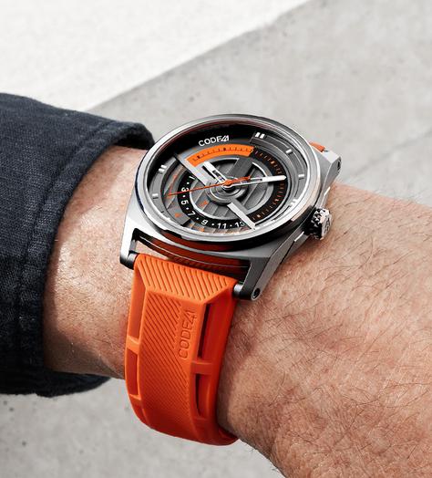 ANOMALY Evolution 42mm with Orange Rubber strap