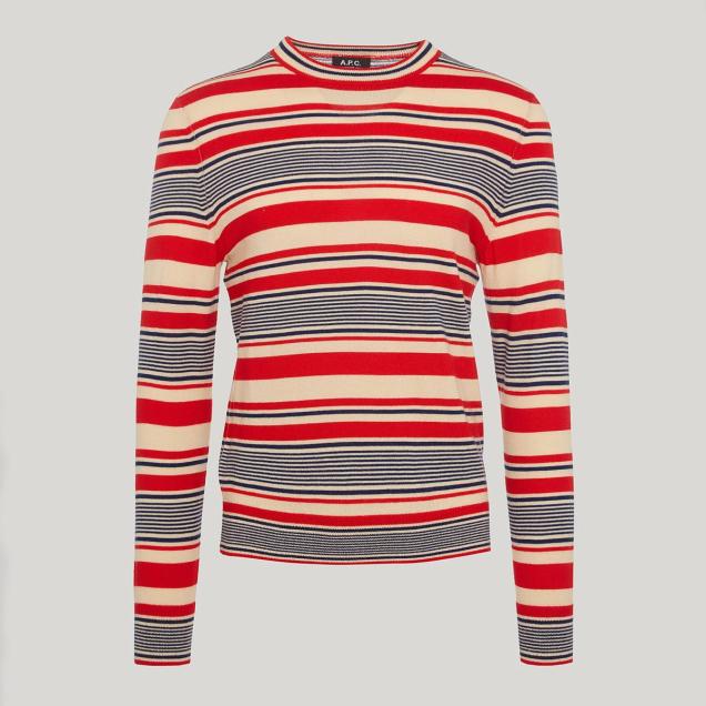 A.P.C. Scott Multi Stripe Merino Wool Jumper